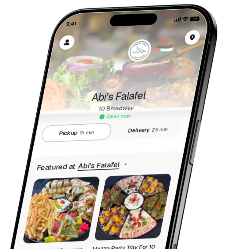 Abi's Falafel app preview