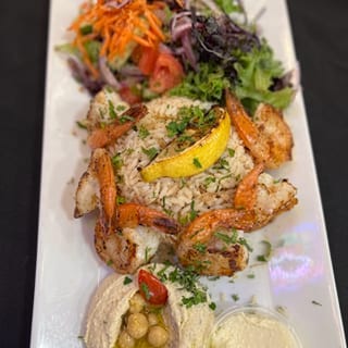 Shrimp Kabob platter